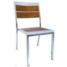 Emu Sid Oak With Brushed Aluminum Edge Outdoor Indoor Stacking Side Chair, 30.5 X 18.5 X 21 Inch -- 4 Per Case