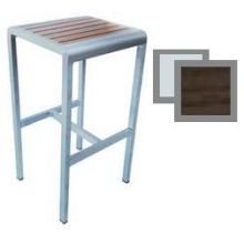 Emu Sid Wenge With Brushed Aluminum Edge Outdoor Indoor Backless Barstool, 30 X 16.5 X 15 Inch -- 2 Per Case