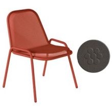 Emu Golf Antique Bronze Outdoor Indoor Stacking Side Chair, 31.5 x 22.5 x 23 inch -- 4 per case.