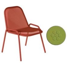 Emu Golf Antique Green Outdoor Indoor Stacking Side Chair, 31.5 x 22.5 x 23 inch -- 4 per case.