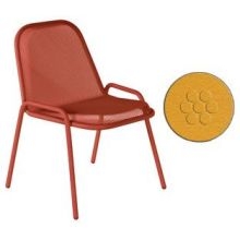 Emu Golf Antique Orange Outdoor Indoor Stacking Side Chair, 31.5 x 22.5 x 23 inch -- 4 per case.