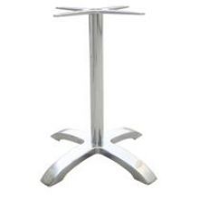 Emu Zak Polished Aluminum Outdoor Indoor Dinning Table Base Only, 29.5 X 26 Inch