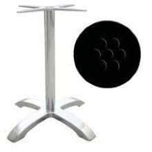 Emu Zak Aluminum Antique Black Outdoor Indoor Dinning Table Base Only, 29.5 X 26 Inch
