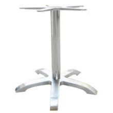 Emu Zak Polished Aluminum Outdoor Indoor Dinning Table Base Only, 29.5 x 30 inch.