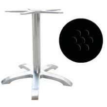 Emu Zak Aluminum Antique Black Outdoor Indoor Dinning Table Base Only, 29.5 x 30 inch.