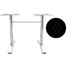 Emu Zak Aluminum 2 Leg Antique Black Outdoor Indoor Dinning Table Base Only, 29.5 X 28 X 26 Inch