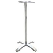 Emu Zak Polished Aluminum Outdoor Indoor Bar Table H Base Only, 41.5 x 26 inch.