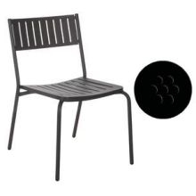 Emu Bridge Antique Black Outdoor Indoor Stacking Side Chair, 32.5 x 21 x 23.5 inch -- 4 per case.