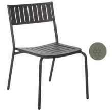 Emu Bridge Antique Moss Grey Outdoor Indoor Stacking Side Chair, 32.5 x 21 x 23.5 inch -- 4 per case.