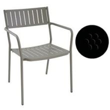 Emu Bridge Antique Black Outdoor Indoor Stacking Armchair, 32.5 x 22 x 23.5 inch -- 4 per case.
