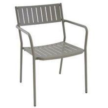 Emu Bridge Antique Moss Gray Outdoor Indoor Stacking Armchair, 32.5 x 22 x 23.5 inch -- 4 per case.