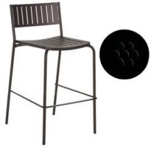 Emu Bridge Antique Black Outdoor Indoor Stacking Barstool, 40.5 x 21.5 x 23.5 inch -- 2 per case.