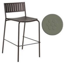 Emu Bridge Antique Moss Grey Outdoor Indoor Stacking Barstool, 40.5 x 21.5 x 23.5 inch -- 2 per case.