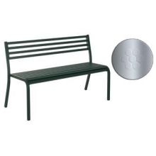 Emu Segno Glossy Aluminum Outdoor Indoor Stacking Bench, 32 x 50.5 x 23 inch.