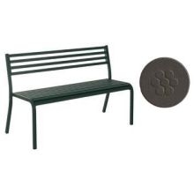 Emu Segno Antique Bronze Outdoor Indoor Stacking Bench, 32 x 50.5 x 23 inch.