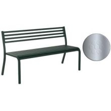 Emu Segno Glossy Aluminum Outdoor Indoor Stacking Bench, 32 x 66 x 23 inch.