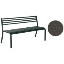 Emu Segno Antique Bronze Outdoor Indoor Stacking Bench, 32 x 66 x 23 inch.