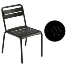 Emu Star Antique Black Outdoor Indoor Stacking Side Chair, 32 x 21.5 x 24 inch -- 4 per case.