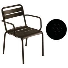 Emu Star Antique Black Outdoor Indoor Stacking Armchair, 32 X 23 X 24 Inch -- 4 Per Case