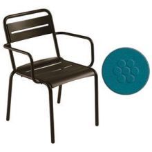 Emu Star Antique Blue Outdoor Indoor Stacking Armchair, 32 X 23 X 24 Inch -- 4 Per Case