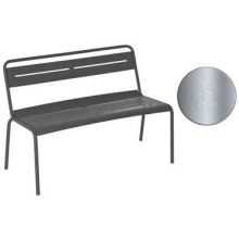 Emu Star Glossy Aluminum Outdoor Indoor Stacking Bench, 32 x 46.5 x 24.5 inch.