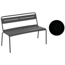 Emu Star Antique Black Outdoor Indoor Stacking Bench, 32 x 46.5 x 24.5 inch.