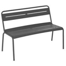 Emu Star Antique Bronze Outdoor Indoor Stacking Bench, 32 x 46.5 x 24.5 inch.