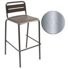 Emu Star Glossy Aluminum Outdoor Indoor Stacking Barstool, 41.5 x 22 x 23.5 inch -- 4 per case.