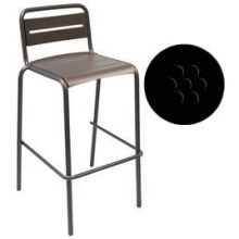 Emu Star Antique Black Outdoor Indoor Stacking Barstool, 41.5 x 22 x 23.5 inch -- 4 per case.