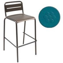 Emu Star Antique Blue Outdoor Indoor Stacking Barstool, 41.5 x 22 x 23.5 inch -- 4 per case.