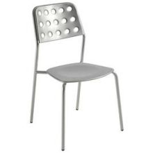 Emu Shot Glossy Aluminum Outdoor Indoor Stacking Side Chair, 33 x 19.5 x 21 inch -- 4 per case.