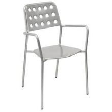 Emu Shot Glossy Aluminum Outdoor Indoor Stacking Armchair, 33 X 21.5 X 20.5 Inch -- 4 Per Case