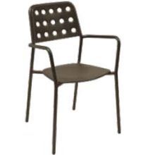 Emu Shot Antique Bronze Outdoor Indoor Stacking Armchair, 33 X 21.5 X 20.5 Inch -- 4 Per Case