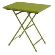 Emu Arc En Ciel Antique Green Outdoor Indoor Folding Table, 20 x 28 inch.