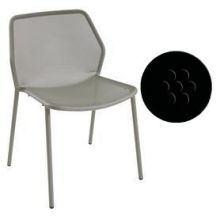 Emu Darwin Antique Black Outdoor Indoor Stacking Side Chair, 30.5 x 21 x 21.5 inch -- 4 per case.