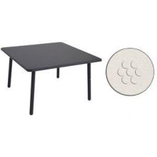 Emu Darwin Antique White Square Outdoor Indoor Low Table, 15.5 x 28 x 28 inch.