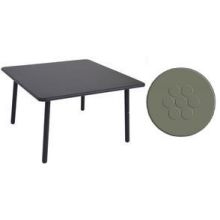 Emu Darwin Antique Moss Grey Square Outdoor Indoor Low Table, 15.5 x 28 x 28 inch.