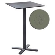 Emu Darwin Antique Moss Grey Square Outdoor Indoor Tilt Top Nesting Bar Table, 41.5 x 28 inch.