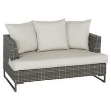 Emu Luxor Antique Bronze Dark Multicolor Wicker Outdoor Lounge Loveseat, 28 X 55.5 X 33.5 Inch