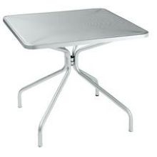 Emu Cambi Glossy Aluminum Square Outdoor Indoor Table, 29.5 x 20 x 24 inch.