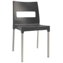 Emu Olly Anthracite Outdoor Stacking Side Chair, 33 x 19.5 x 21 inch -- 4 per case.