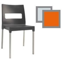 Emu Olly Orange Outdoor Stacking Side Chair, 33 x 19.5 x 21 inch -- 4 per case.