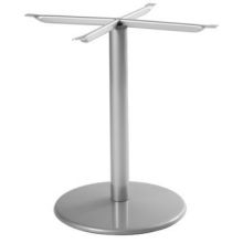 Emu Bistro Glossy Aluminum Outdoor Indoor Table Base Only, 28.75 x 29.5 x 20 inch.