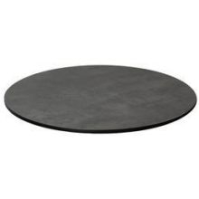 Emu Alf Round Dark Concrete Outdoor Indoor Table Top Only, 24 x 24 inch.