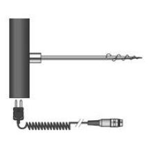 Comark Type T Thermistor Thermocouple Corkscrew Penetration Probe, Lumberg Connector, 3 Feet Lead