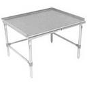 John Boos 16 Gauge Stainless Steel Equipment Stand without Lower Shelf and 1 1/2 inch Turn Up Rear Riser, 36 x 24 x 24 inch.