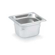 Super Pan One Sixth Size18-8 Stainless SteelDimensions 6 15/16 X 6 3/8 Inches 1.1 Ltrs