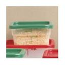 Translucent Cambro CamSquares Translucent Kelly Green Food Storage Container, 2 Quart - Pack of 3 -- 4 packs per case.