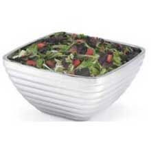 Vollrath Stainless Steel Beehive Double Wall Square Serving Bowl, 8.2 Quart -- 3 Per Case