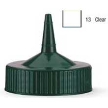 Traex Single Tip Wide Mouth Clear Replacement Cap for Squeeze Dispenser -- 12 per case.
